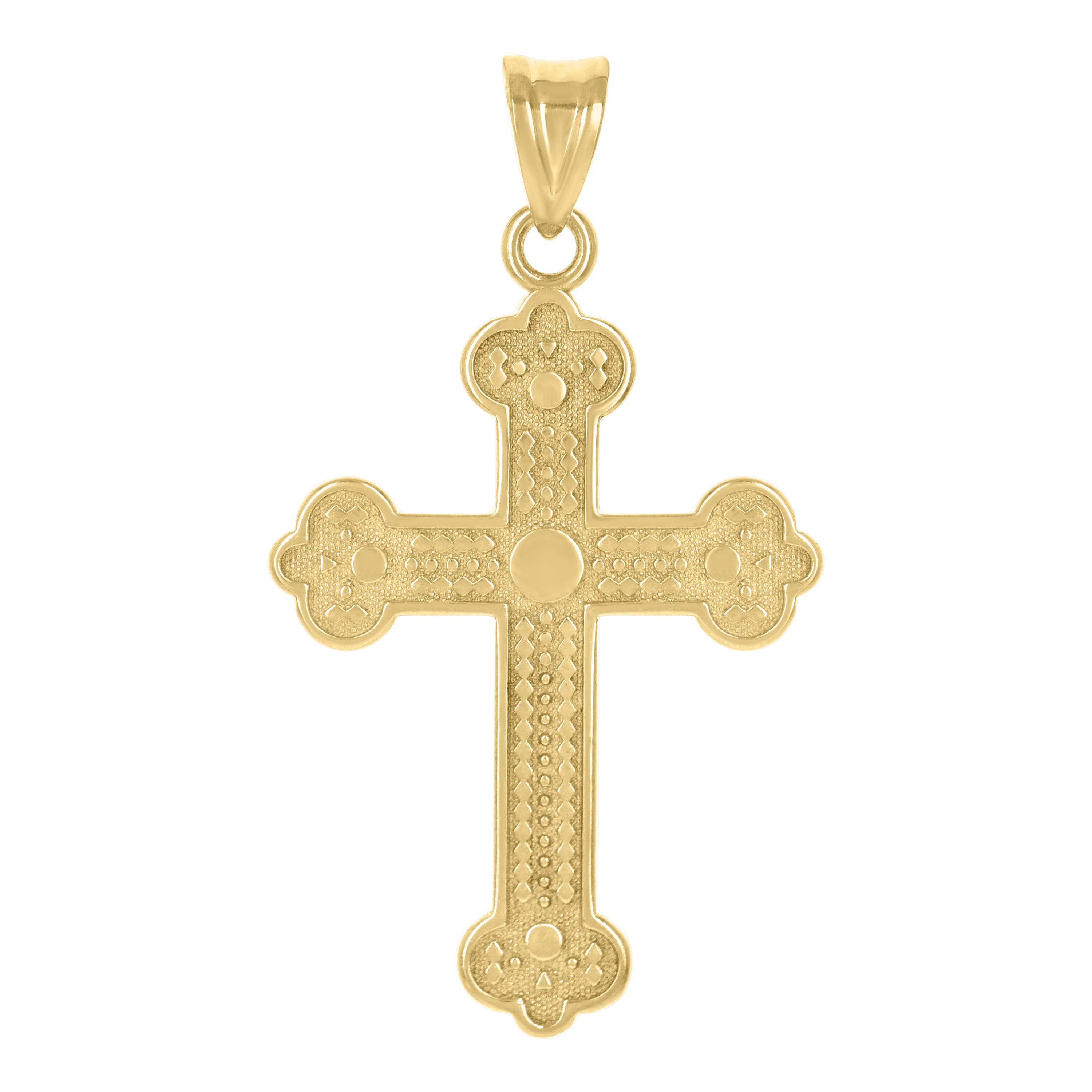 10kt 10k Yellow Gold Unisex Cross Religious Charm Pendant
